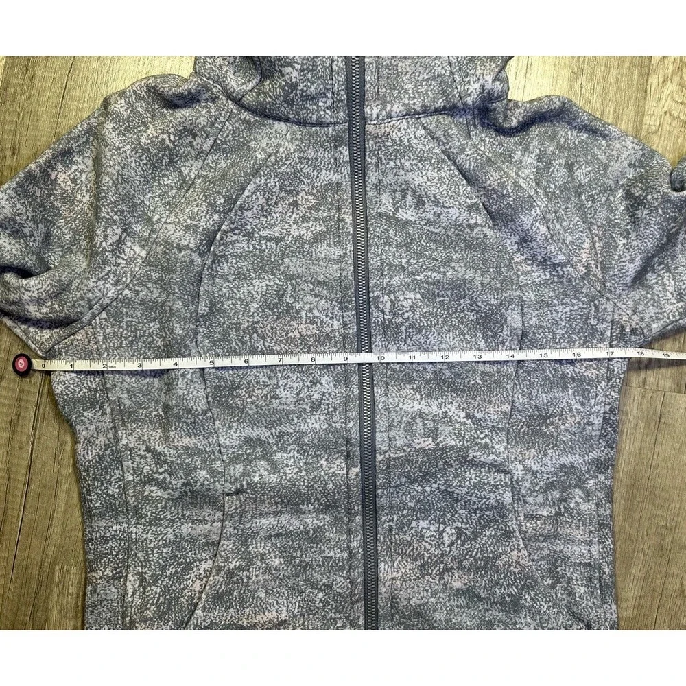 Lululemon Scuba Hoodie‎ Light Cotton Fleece Frozen Vista Alpine White Multi Sz 6